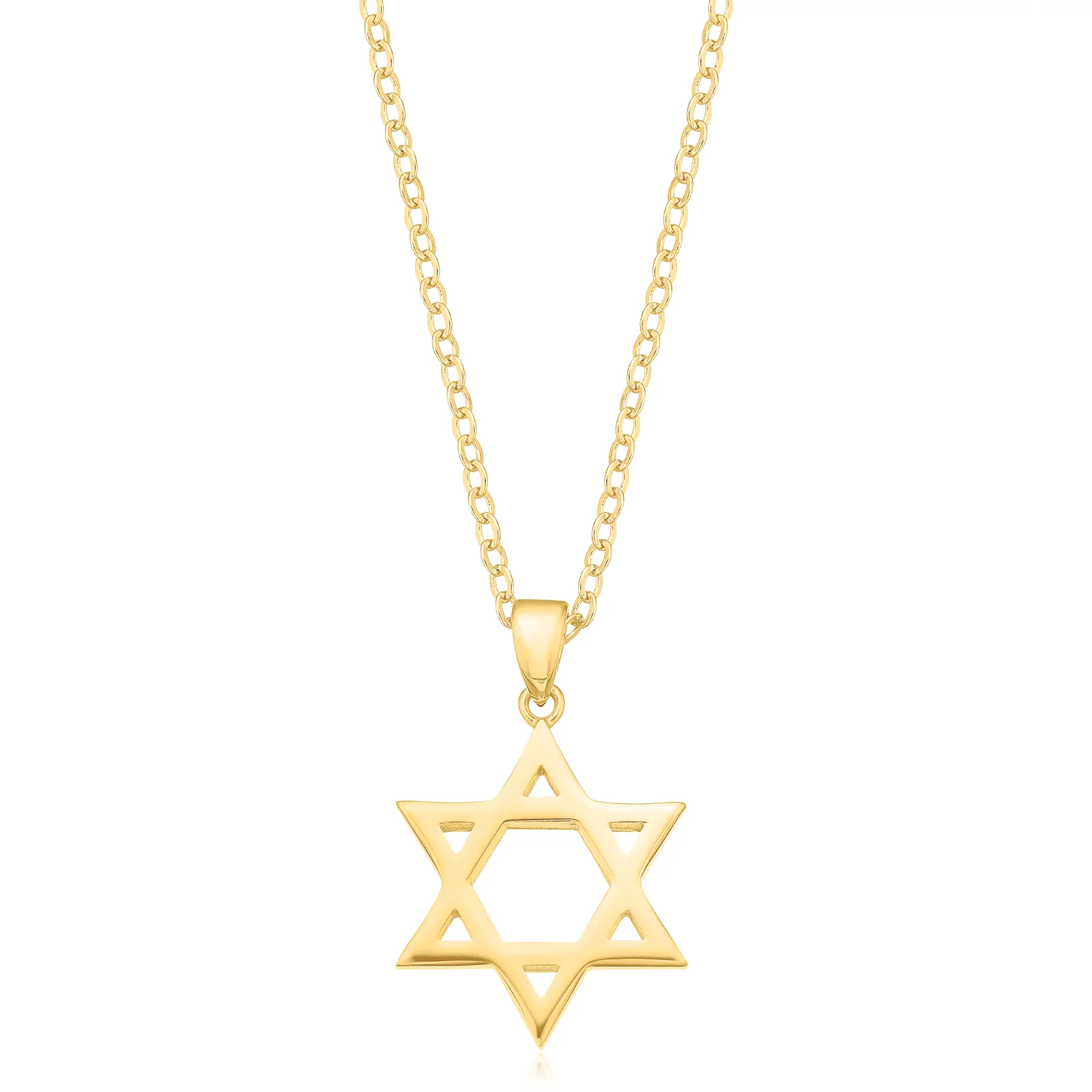 white gold star of david necklace